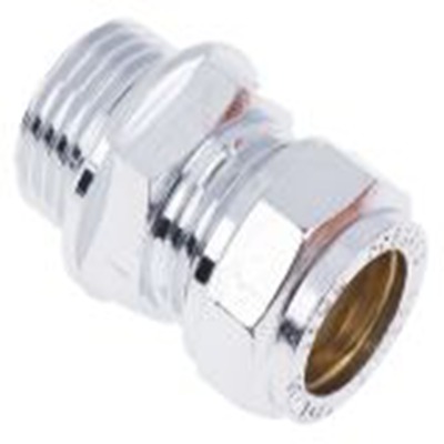 RS PRO,285-8687,管接头, 压接 压接 黄铜卡套接头, BSP 15 mm 母插 1/2 in 母插