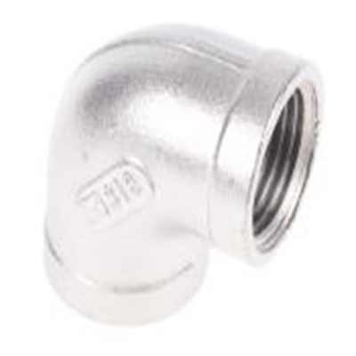 RS PRO,499-2874,90° 弯头 不锈钢管件 9.53 mm 母插 9.53 mm 母插, 圆形