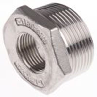 RS PRO,499-3603,直 衬套 不锈钢管件, R, 带螺纹 38.1 mm 公接G接带螺纹 19.05 mm 母插, 29.97 mm长, 六角