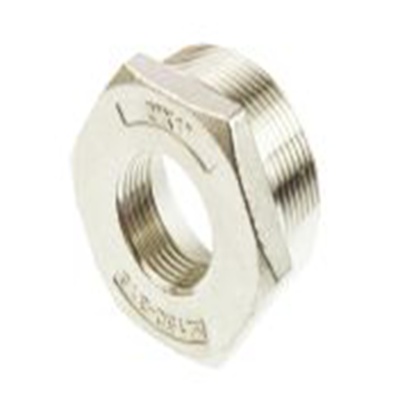 RS PRO,499-3631,直 衬套 不锈钢管件, 带螺纹 50.8 mm 公接带螺纹 25.4 mm 母插, 33.528 mm长, 六角