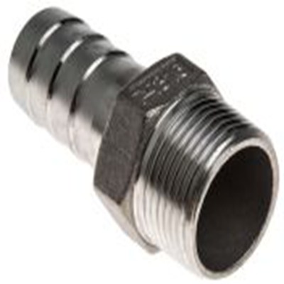 RS PRO,499-3760,直 螺纹接头, 带螺纹 19.05 mm 公接带螺纹 20 mm 公