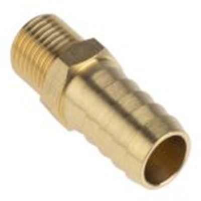 RS PRO,506-7216,软管接头 带螺纹, Φ12.7 mm内径, 黄铜制