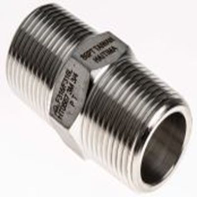 RS PRO,826-7056,直 螺纹接头 不锈钢管件 公 公, 52.07 mm长, 六角