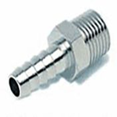 RS PRO,176-2016,软管接头, Φ7 mm内径, 镀镍黄铜制, 最大工作压力100 bar