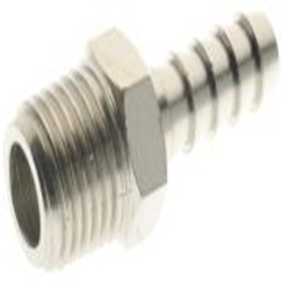 RS PRO,231-2539,软管接头 1/8in BSPT 外螺纹, Φ8 mm内径, 黄铜制, 最大工作压力150 bar