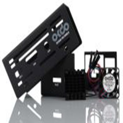 Okdo,OKdo Rock 4 SE Case,Okdo ROCK SBC 外壳, 用于ROCK 4 型号 SE 单板计算机, 金属制, 黑色