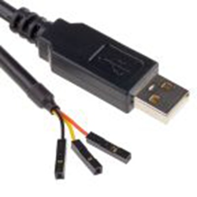 FTDI Chip,TTL-232R-RPI,FTDI Chip 树莓派连接线, USB 至 UART, 1 m长, 黑色