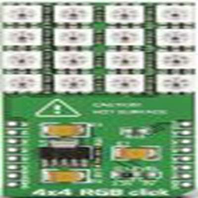 MikroElektronika,MIKROE-1881,MikroElektronika, MIKROE-1881 LED 点阵显示屏 附加板 显示电路板, 4x4 RGB键 WS2812, MCP