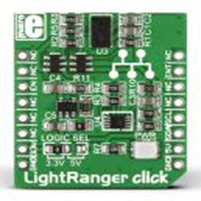 MikroElektronika,MIKROE-1897,MikroElektronika  LightRanger 点阵 MikroBus Click 板, 光传感器, VL6180X芯片