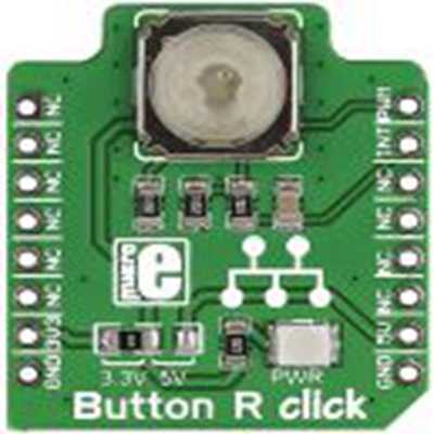 MikroElektronika,MIKROE-1901,MikroElektronika  按钮 R MikroBus Click 板, 钮扣用户界面, mikroBUS INT芯片