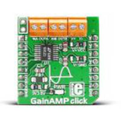 MikroElektronika,MIKROE-2555,MikroElektronika  MikroBus Click 板, MIKROE-2555, GainAMP Click, 模拟可编程增益