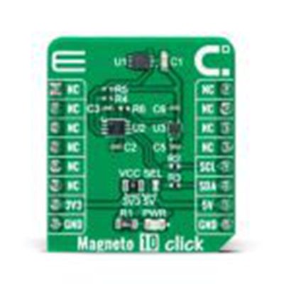 MikroElektronika,MIKROE-4866,MikroElektronika  Magneto 10点阵 附加板, 磁力计传感器, MLX90392芯片, 用于MikroBUS
