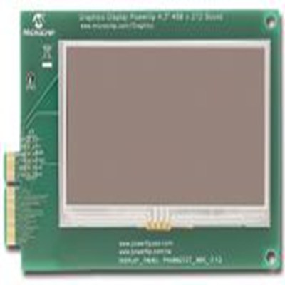 Microchip,AC164127-6,Microchip 4.3 in, AC164127-6 LCD 子板 显示电路板, 图形显示器电源提示, 用于PICtail Plus LCD 控制器板