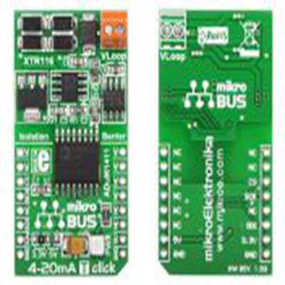 MikroElektronika,MIKROE-1296,MikroElektronika  模拟数字转换器/数字模拟转换器, MIKROE-1296 附加板, 4-20mA T Click 信号转换