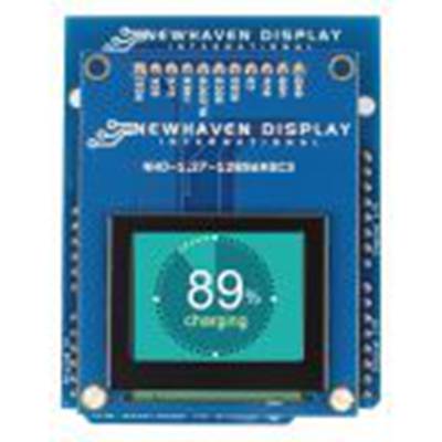 NEWHAVEN DISPLAY INTERNATIONAL,NHD-1.27-AU-SHIELD,NEWHAVEN DISPLAY INTERNATIONAL 图形彩色OLED屏幕模块 + Ardu