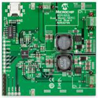 Microchip,ADM00799,Microchip  双通道升压/SEPIC 评估板, 升压控制器 评估测试板, MCP19215芯片, 用于开发电池充电器、双向转换器、LED 照明系统