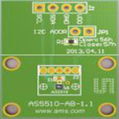 ams OSRAM,AS5510-WL_EK_AB,ams OSRAM  AS5510-WL_EK_AB 适配器板, 位置传感器, AS5510芯片, 用于AS5510.