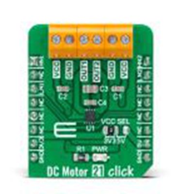 MikroElektronika,MIKROE-4877,MikroElektronika  DC电机21点阵, 直流电动机驱动器 附加板, A3910芯片, 用于开发MikroBUS