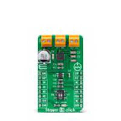 MikroElektronika,MIKROE-4689,MikroElektronika  步进机18点阵, 步进电机驱动器 附加板, DRV8426芯片, 用于开发mikroBUS 插座