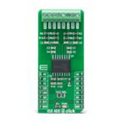 MikroElektronika,MIKROE-4758,MikroElektronika  模数转换器 (ADC), MIKROE-4758 附加板, ISO ADC 5点阵 信号转换开发工具, 用
