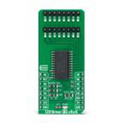 MikroElektronika,MIKROE-4977,MikroElektronika  LED驱动器, MIKROE-4977 附加板, LED驱动器12点阵, 用于mikroBUS 插座 PC