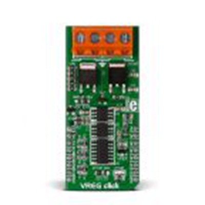 MikroElektronika,MIKROE-2443,MikroElektronika  VREG点阵, LDO 电压调节器 模块, 电源, MCP4921, LM317-M, MCP3204, 