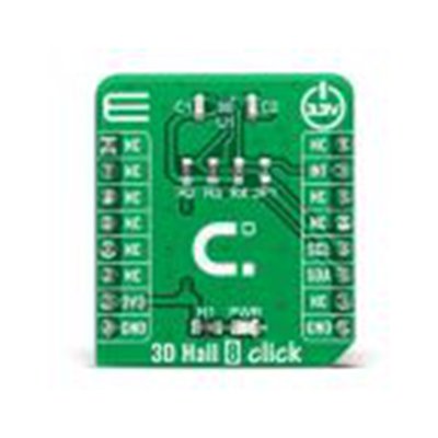MikroElektronika,MIKROE-4498,MikroElektronika  3D霍尔8点阵 MikroBus Click 板, 3D 磁性传感器, TLI493D-W2BW芯片