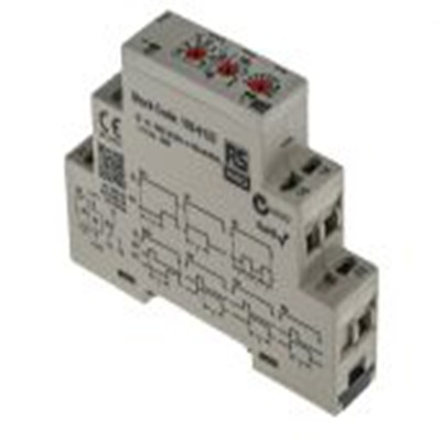 RS PRO,102-6122,计时器继电器, LMMT系列, DIN 导轨, 0.1 s to 100 h范围, 1触点 230 V dc 230V 交流, 24 V 交流, 多功能, 单刀双掷时间