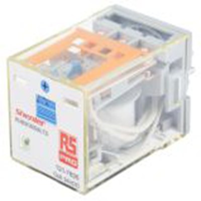 RS PRO,121-7835,功率继电器, 24V 直流线圈 10A切换, 三刀双掷, 银合金触点, RUB系列