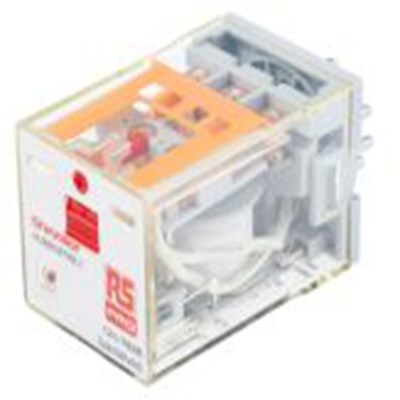 RS PRO,121-7838,功率继电器, 240V 交流线圈 10A切换, 三刀双掷, 银合金触点, RUB系列