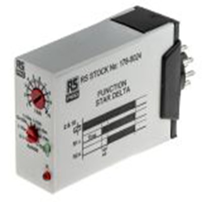 RS PRO,178-5024,计时器继电器, 系列, 0.1 s to 10 min范围, 11触点 12 to 250 V dc 12V 交流, 240 V 交流, 1功能, 2 x 单刀双掷时间