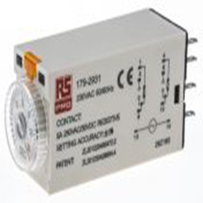 RS PRO,179-2931,计时器继电器, TKB系列, 1 to 30 s范围, 2触点 230V 交流, 1功能, 双刀双掷时间范围
