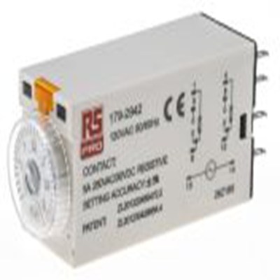 RS PRO,179-2942,计时器继电器, TKB系列, 0.1 to 3 min范围, 2触点 230V 交流, 1功能, 双刀双掷时间范围