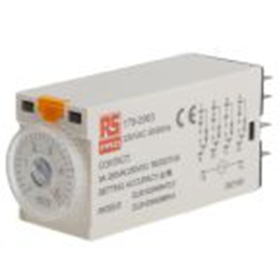 RS PRO,179-2963,计时器继电器, TKB系列, 0.2 to 5 min范围, 4触点 230V 交流, 1功能, 四刀双掷时间范围