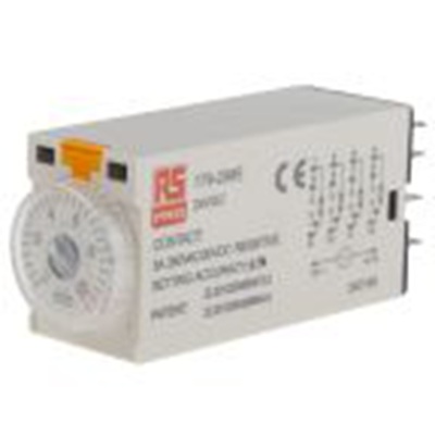 RS PRO,179-2985,计时器继电器, TKB系列, 0.5 to 10 min范围, 4触点 24 V dc 24V 交流, 1功能, 四刀双掷时间范围