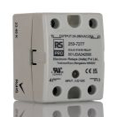RS PRO,253-7277,固态继电器, 最大负载25 A, 280 Vrms, 最大控制32V dc, 单刀单掷