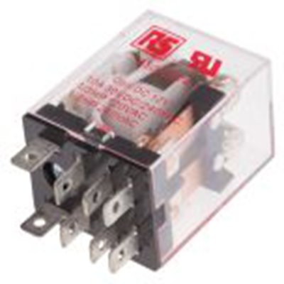 RS PRO,450-0374,功率继电器, 12V 直流线圈 10A切换, 双刀双掷, 公安装, 银合金触点