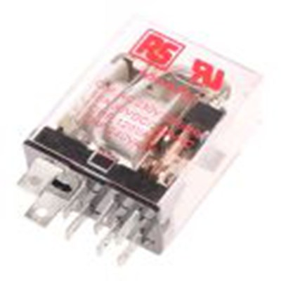 RS PRO,450-0380,功率继电器, 230V 交流线圈 10A切换, 双刀双掷, 公安装, 银合金触点