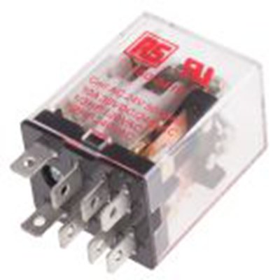 RS PRO,450-0419,功率继电器, 24V 交流线圈 10A切换, 双刀双掷, 公安装, 银合金触点