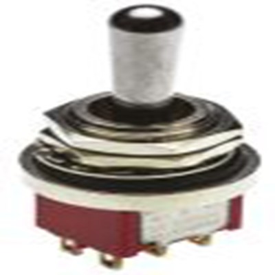 RS PRO,394-437, 扳钮开关, 双刀双掷, 开 - 关 - 开操作, 5 A 26 V dc, 面板安装, 焊接端子