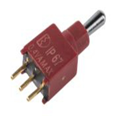 RS PRO,401-696, 扳钮开关, 单刀双掷, 开 - 关 - 开操作, 400 mA 15 V dc, PCB安装, 通孔端子, IP40