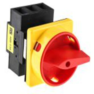 RS PRO,466-138, 3 隔离开关, 3极, 面板安装 63 A, IP65 45 kW, 红色把手