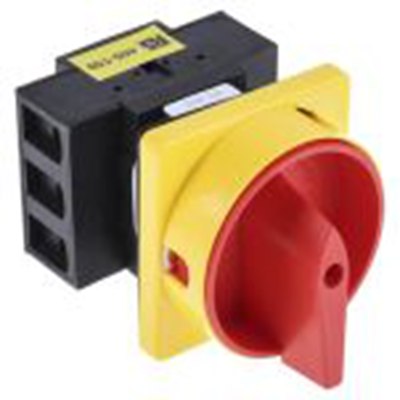 RS PRO,466-150, 3 隔离开关, 3极, 面板安装 32 A, IP65 22 kW, 红色把手