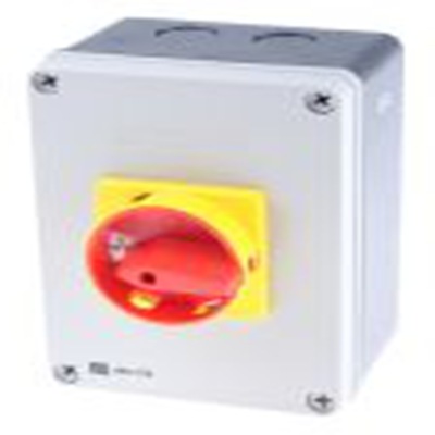 RS PRO,466-182, 3 隔离开关, 3极, DIN 导轨安装 63 A, IP65 22 kW, 红色把手