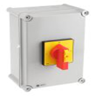 RS PRO,466-211, 3 隔离开关, 4极, DIN 导轨安装 32 A, IP65 15 kW, 红色把手