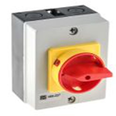 RS PRO,466-227, 3 隔离开关, 4极, DIN 导轨安装 32 A, IP65 11 kW, 红色把手