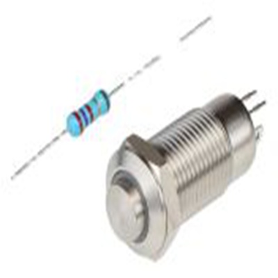 RS PRO,111-6519, 照明 按钮开关, Φ12 mm开孔, 面板安装, 闭锁操作, 红色LED, 单刀单掷, IP40 36 V dc