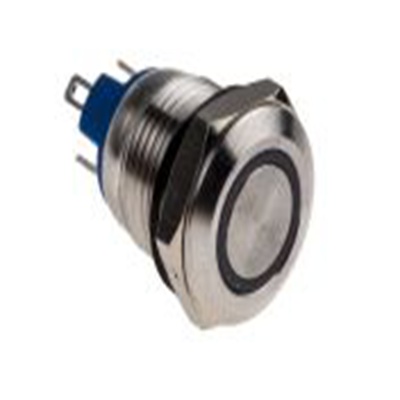 RS PRO,111-6530, 照明 按钮开关, Φ12 mm开孔, 面板安装, 瞬时型操作, 红色LED, 单刀单掷, IP65, IP40 36 V dc, AV系列