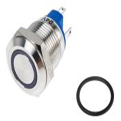 RS PRO,111-6535, 照明 按钮开关, Φ12 mm开孔, 面板安装, 瞬时型操作, 黄色LED, 单刀单掷, IP65, IP40 36 V dc, AV系列