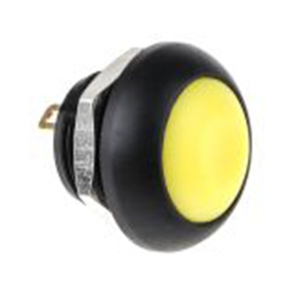 RS PRO,144-4358, 按钮开关, Φ13.6 mm开孔, 面板安装, 瞬时型操作, 黄色LED, 单刀单掷, IP40 50 V dc 250 V 交流, PA系列